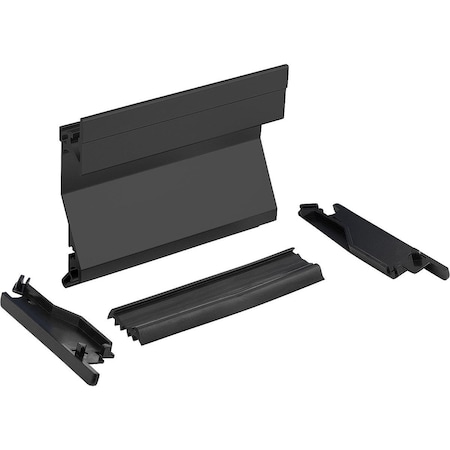 Kipp Recessed Handle, L=167, H=90, Form:A, Plug-In Aluminum, Black Anodized, Comp:Polyamide K0238.16711